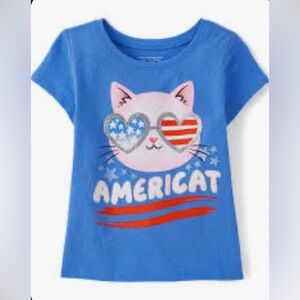 The Children's Place / Patriotic AMERICAT shirt 😻 🇺🇸 18-24 months